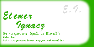 elemer ignacz business card